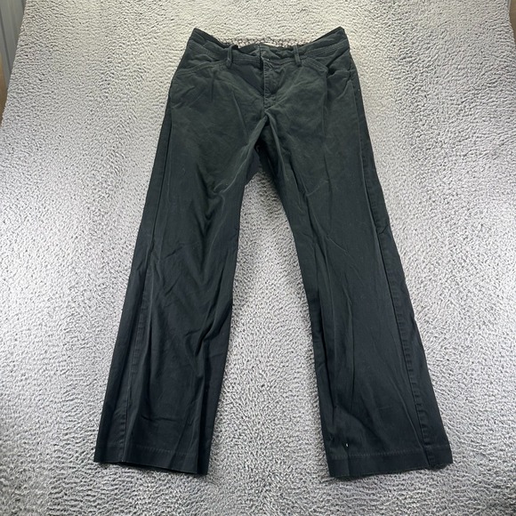 Lee Pants - Lee Pant Women 10 Black Cotton Chino Straight Leg Career Business Formal Stretch